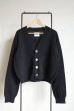 画像1: TAKAHIROMIYASHITATheSoloist.       shetland wool cropped cardigan.・black (1)