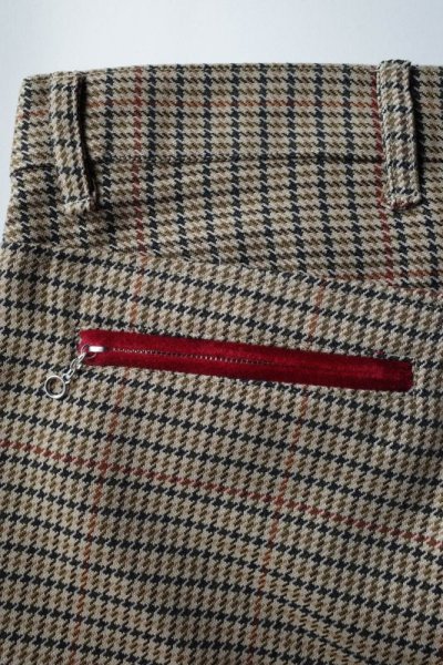 画像7: black means　 ハウンドトゥースフレアトラウザーズ