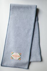 RELAX FIT       リラックスフィット ”FLEECE MUFFLER MINNEAPOLIS”・ライトグレー×ブルー
