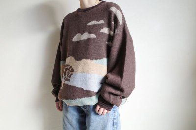 画像15: RELAX FIT       リラックスフィット ”Knit sheep”シープニットセーター・ダークブラウン