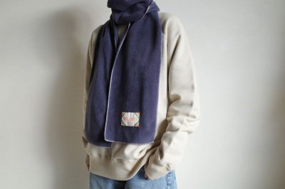 画像8: RELAX FIT       リラックスフィット ”FLEECE MUFFLER MINNEAPOLIS”・チャコール×ホワイト