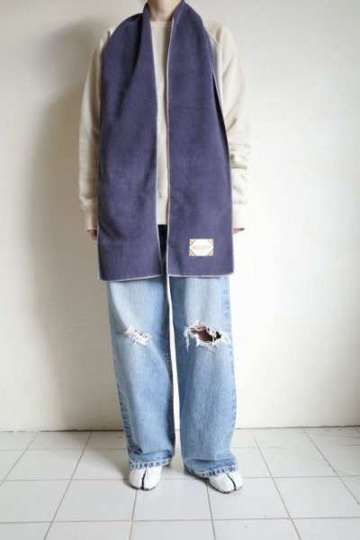 画像5: RELAX FIT       リラックスフィット ”FLEECE MUFFLER MINNEAPOLIS”・チャコール×ホワイト