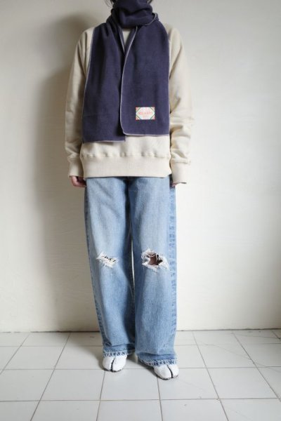 画像7: RELAX FIT       リラックスフィット ”FLEECE MUFFLER MINNEAPOLIS”・チャコール×ホワイト