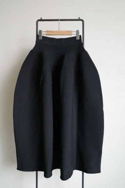 画像1: HeRIN.CYE       Jersey volum knit skirt・BLACK