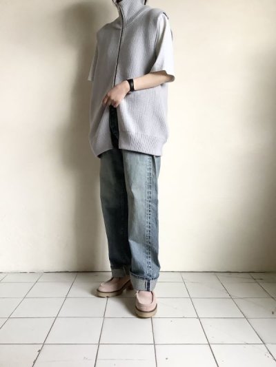 画像15: ssstein         OVERSIZED DRIVERS KNIT ZIP VEST・OFF GREY