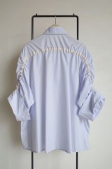 DOUGALL       Gathered-back Short Sleeve Shirts・lt blue