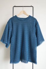 DOUGALL       Layered Mesh T-shirts・blue