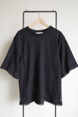 DOUGALL       Layered Mesh T-shirts・black