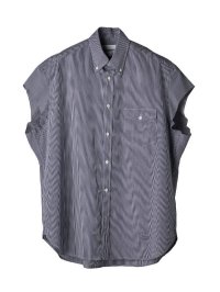TAKAHIROMIYASHITATheSoloist.       cut off sleeve button down shirt.・blue check type02