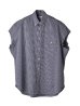 画像1: TAKAHIROMIYASHITATheSoloist.       cut off sleeve button down shirt.・blue check type02 (1)