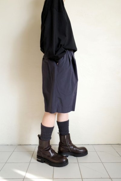 画像9: stein         WINDPROOF NYLON WIDE EASY SHORT TROUSERS・BLACK