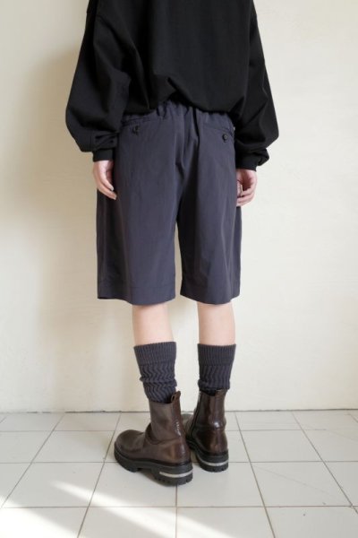 画像6: stein         WINDPROOF NYLON WIDE EASY SHORT TROUSERS・BLACK