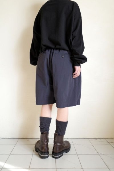 画像10: stein         WINDPROOF NYLON WIDE EASY SHORT TROUSERS・BLACK