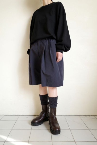 画像8: stein         WINDPROOF NYLON WIDE EASY SHORT TROUSERS・BLACK