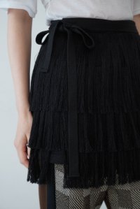 Mediam       Fringe Skirt・black