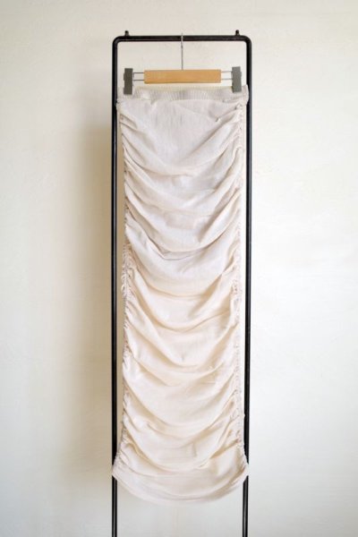 画像1: Mediam       Cotton Tulle Gather Skirt・ivory