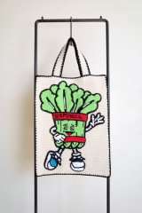WATARU TOMINAGA       hand-crochet bag・spinach