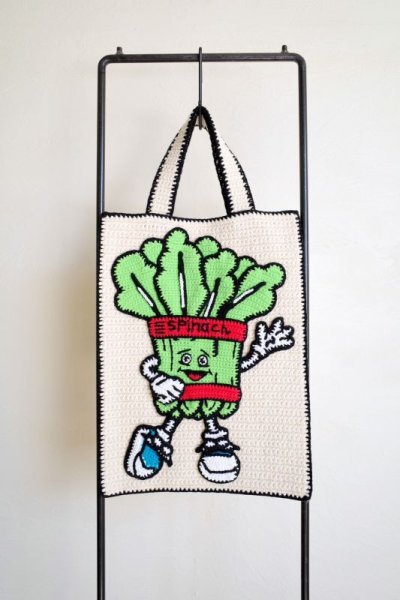 画像1: WATARU TOMINAGA       hand-crochet bag・spinach