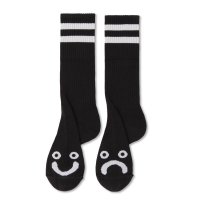 Polar Skate Co.       Rib Socks Long Happy Sad・Black