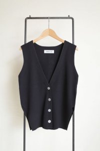 HeRIN.CYE       Compact knit vest・BLACK