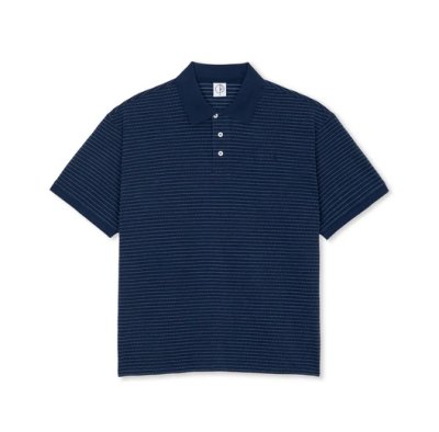 画像1: Polar Skate Co.       SURF POLO SHIRT DOTS・DARK BLUE