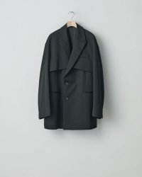 ssstein         OVERSIZED LAPELED COMBINATION JACKET・BLACK