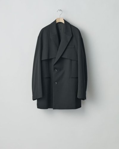 画像1: ssstein         OVERSIZED LAPELED COMBINATION JACKET・BLACK