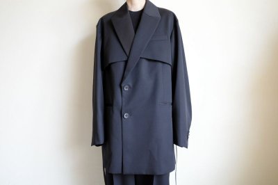 画像17: ssstein         OVERSIZED LAPELED COMBINATION JACKET・BLACK