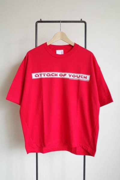 画像1: renewces       "a slightly different box silhouette T-sh"・attack of youth RED