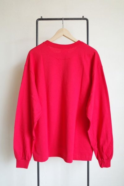 画像2: renewces      "a slightly different box silhouette long sleeve T-sh"・renewces RED