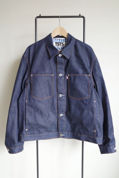 画像1: TSTS       2 GINGHAM LINING DENIM JACKET