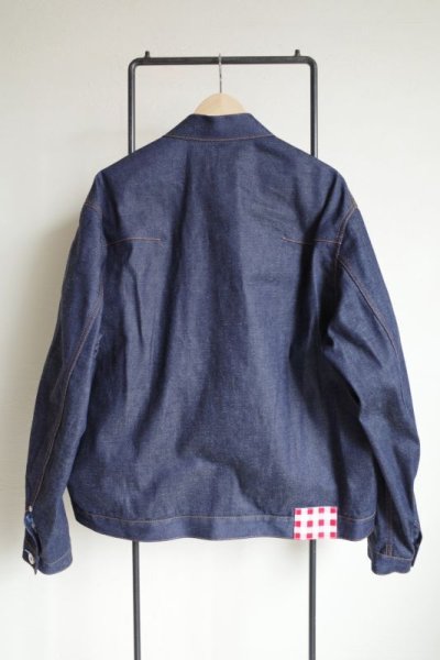 画像2: TSTS       2 GINGHAM LINING DENIM JACKET