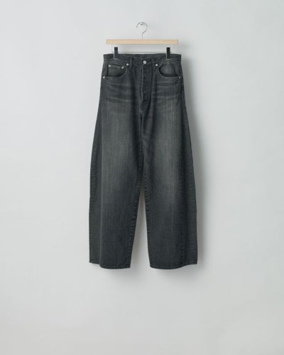 画像1: ssstein         DEFORMATION WIDE DENIM JEANS・BLACK