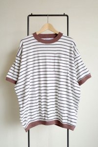 RELAX FIT       リラックスフィット ”MILLER× RF PANEL RIB BORDER S/S”パネルリブボーダーTシャツ