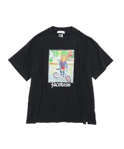 画像1: FACETASM       MASKED CYCLIST BIG TEE・black