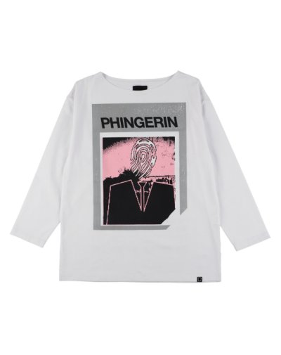 画像1: PHINGERIN       フィンガリン AGENT.P BOAT-NECK L/S TEE・WHITE