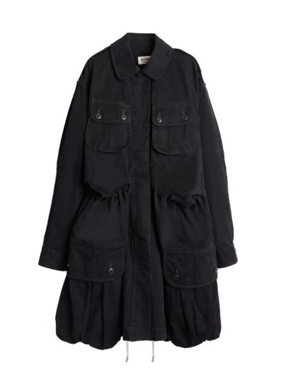 画像1: HOUGA       look-forward coat・BLACK