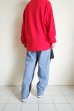 画像13: renewces      "a slightly different box silhouette long sleeve T-sh"・renewces RED