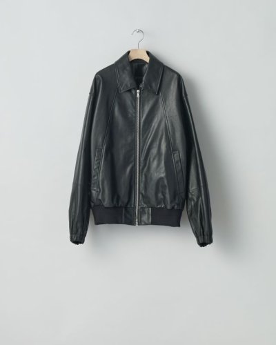 画像1: ssstein         LEATHER ZIP SHORT JACKET・BLACK