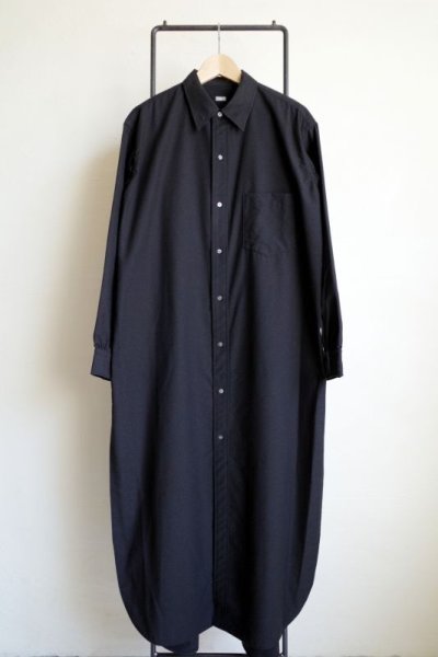 画像1: AXIS       Maxi Length Shirts・BLACK