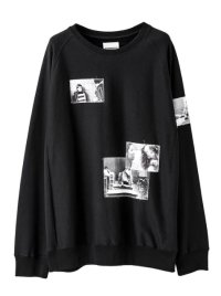 TAKAHIROMIYASHITATheSoloist.       oversized crew neck sweat shirt.