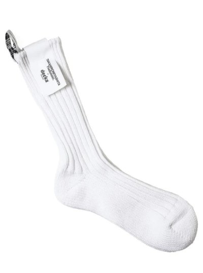 画像1: TAKAHIROMIYASHITATheSoloist.       heavyweight ribbed mid socks.・white