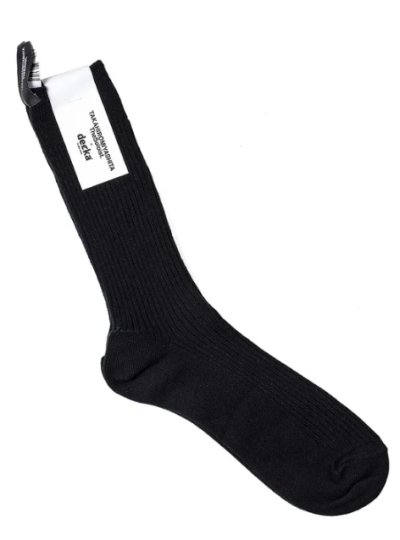 画像1: TAKAHIROMIYASHITATheSoloist.       middleweight ribbed mid socks.・black