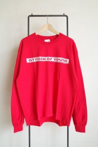 renewces       "a slightly different box silhouette long sleeve T-sh"・attack of youth RED