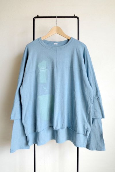 画像1: Fujimoto       Veiled L/S&H/S T・DUST BLUE