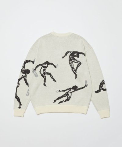 画像2: BAL         JACQUARD COTTON CREWNECK SWEATER・white