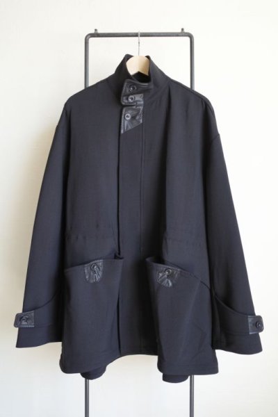 画像1: fluss       floating pocket blouson・black