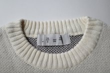 他の写真1: BAL         JACQUARD COTTON CREWNECK SWEATER・white