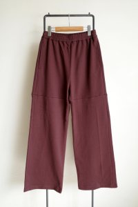 renewces       "bicolor 2 materials combi pants"・brick brown×brick brown