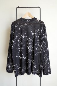 WATARU TOMINAGA       powernet long sleeve T-shirt・safety pin&star